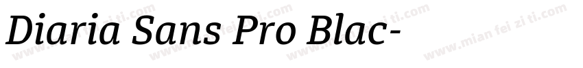 Diaria Sans Pro Blac字体转换